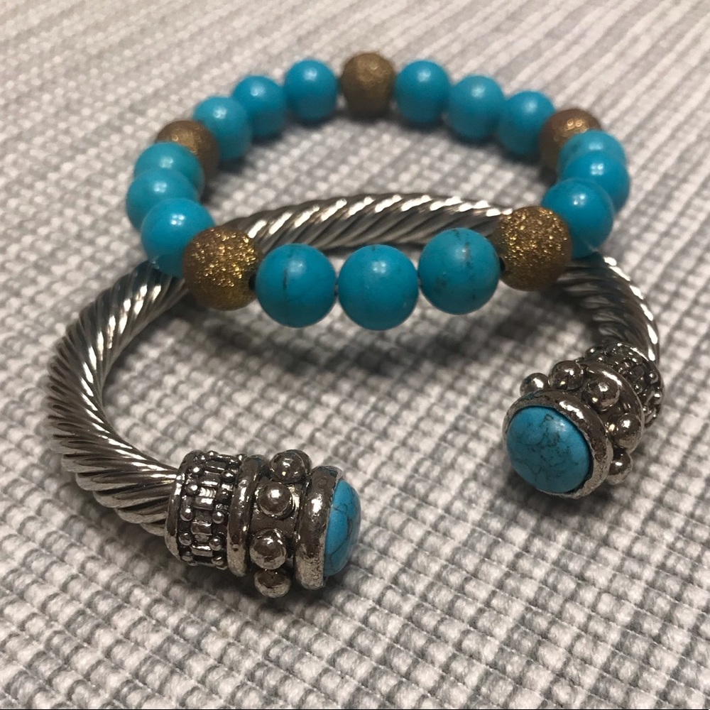Turquoise bracelet duo